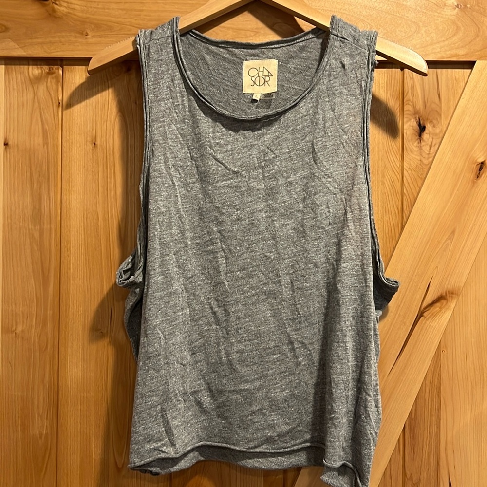 Chaser gray tank top